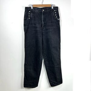 Rockies Womens 15 Jeans Cowgirl Black 32 x 31 Bare Back Studded Vintage Western